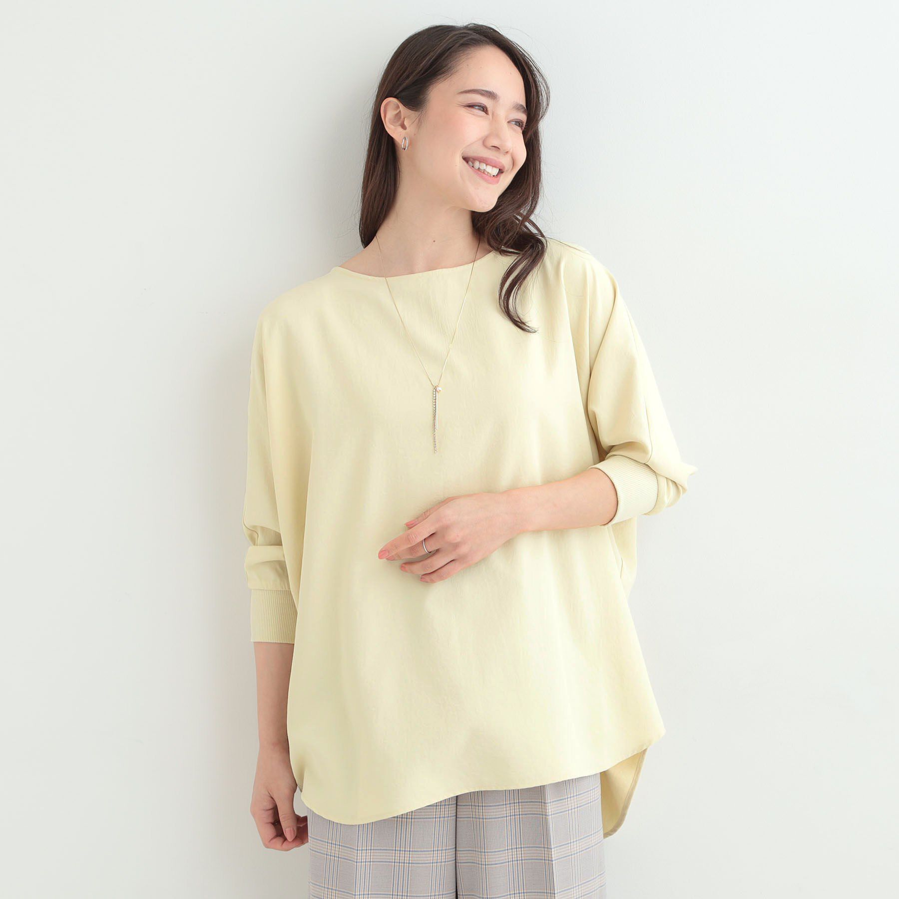 SHOO･LA･RUE「【着丈選べる/体型カバー】さらさらとろん ドルマンブラウス」|シャツ・ブラウス|