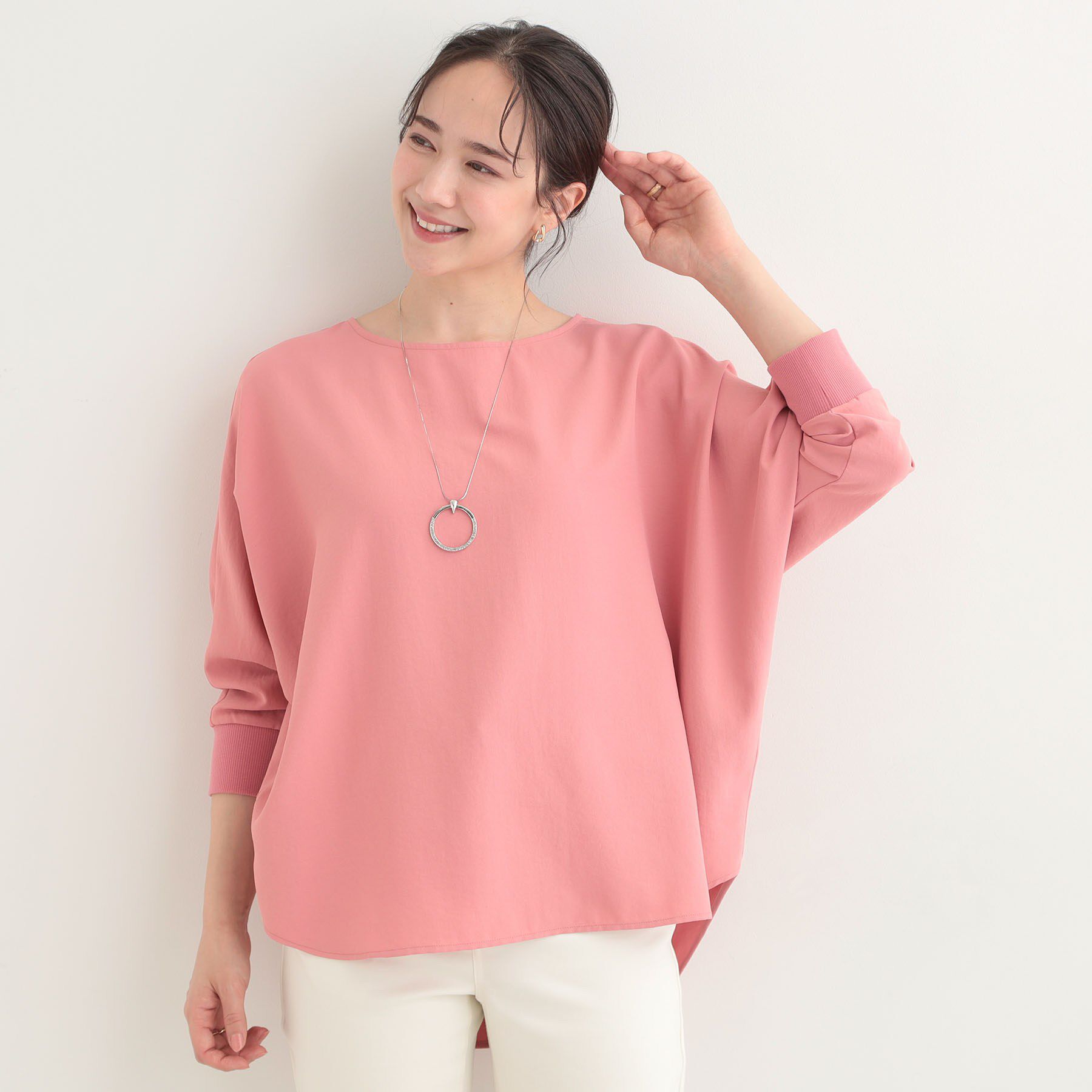 SHOO･LA･RUE「【着丈選べる/体型カバー】さらさらとろん ドルマンブラウス」|シャツ・ブラウス|