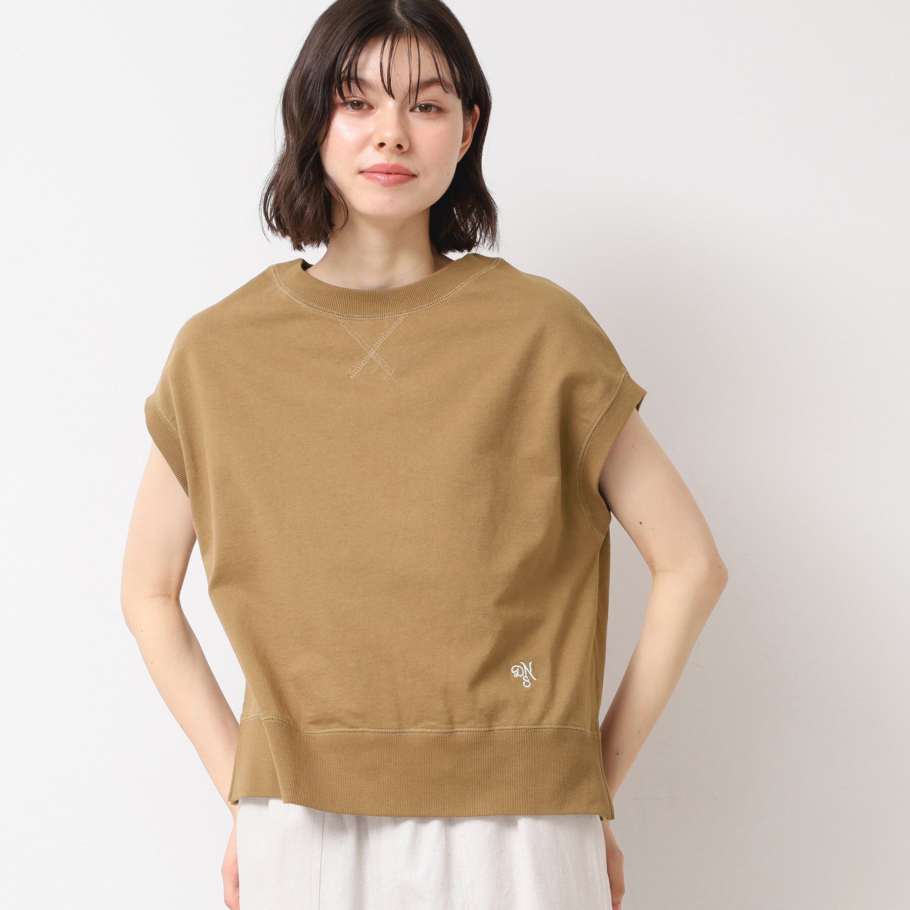 Dessin「【洗える】フレンチスリーブリブ付きカットソー（S～L）」|Tシャツ・カットソー|