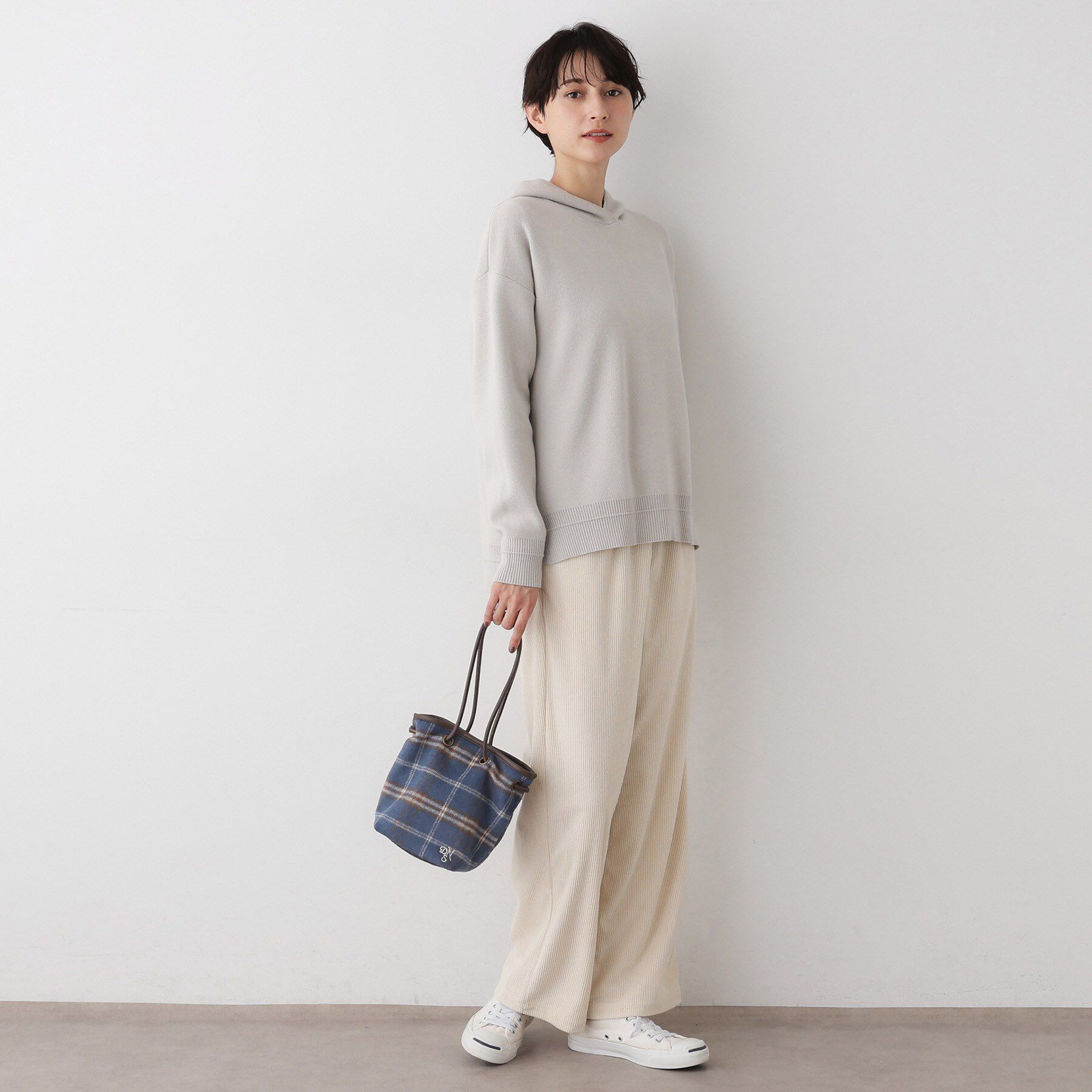 Dessin「2WAYチェック巾着バッグ」|ハンドバッグ|