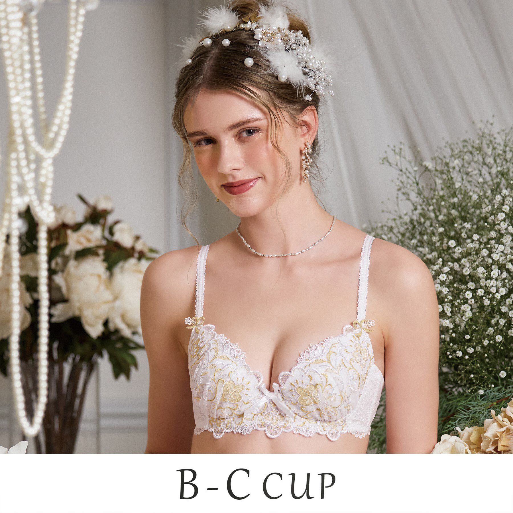 Risa Magli「【アリーナ】 ブラジャー （B-C） ＜N Make Type＞」|インナー|ホワイト(001)