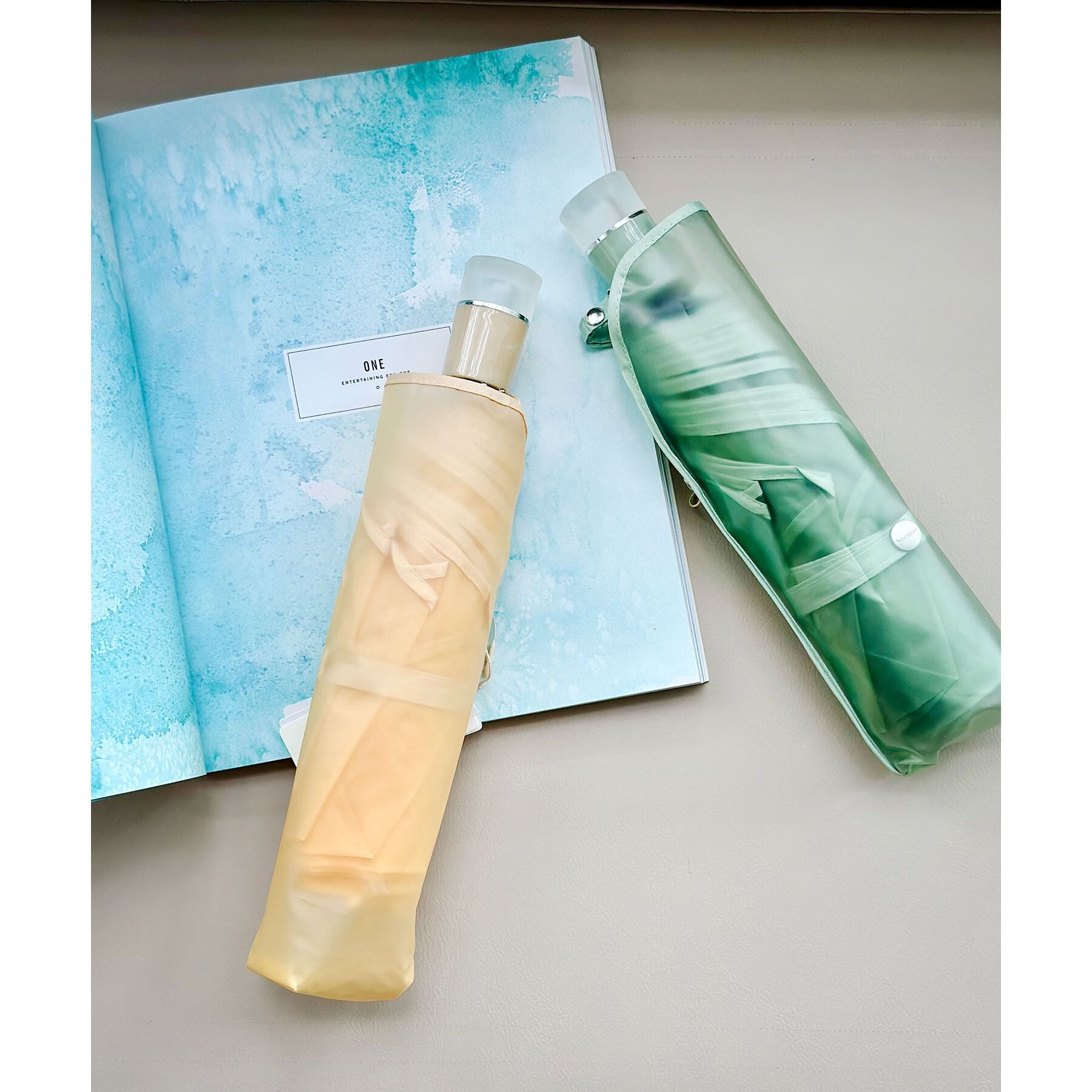 Ober Tashe「クリアアンブレラ／パウダリーフローラミニ 折りたたみ傘 雨傘」|傘|