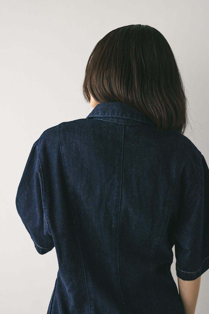 STYLEMIXER「ハーフスリーブシェイプデニムシャツ」|シャツ・ブラウス|