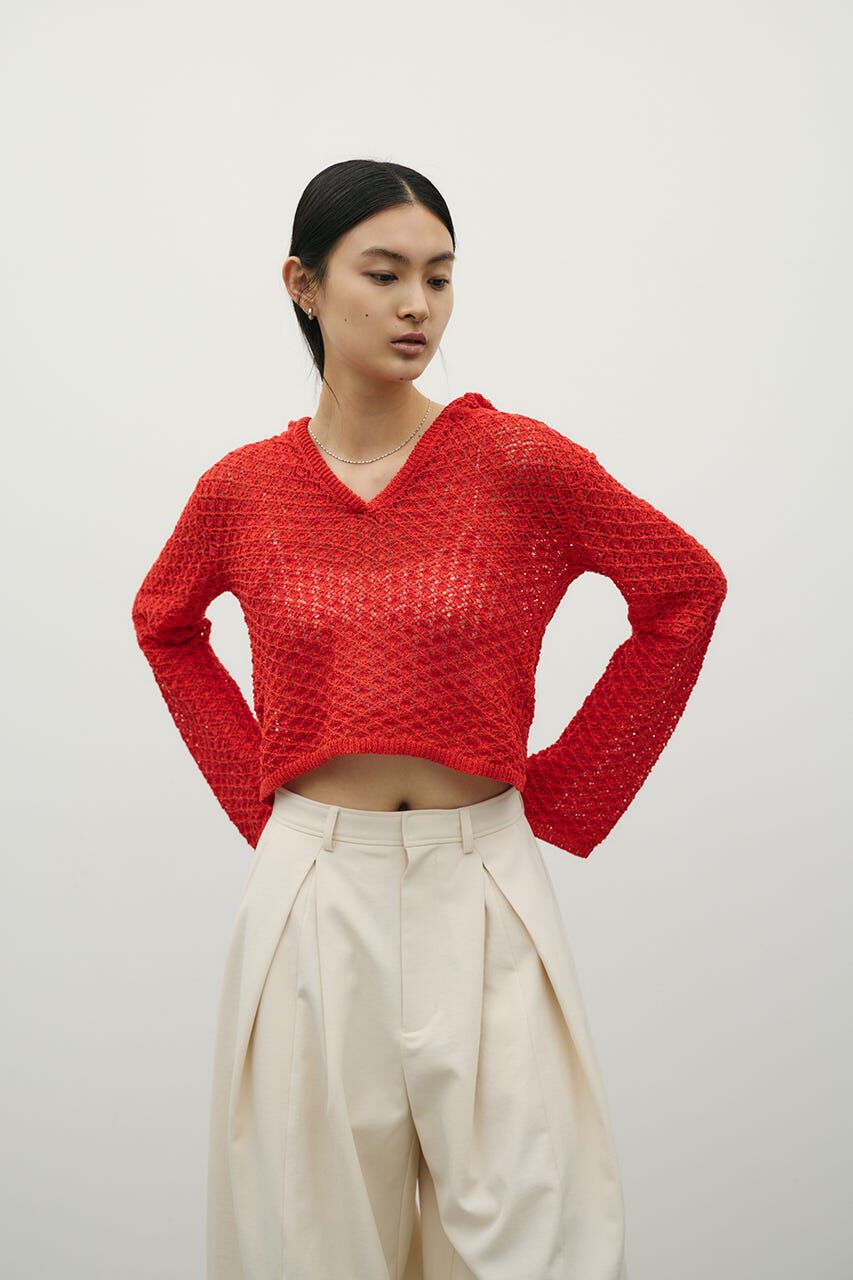 STYLEMIXER「アイレットレースフーディー」|ニット・セーター|