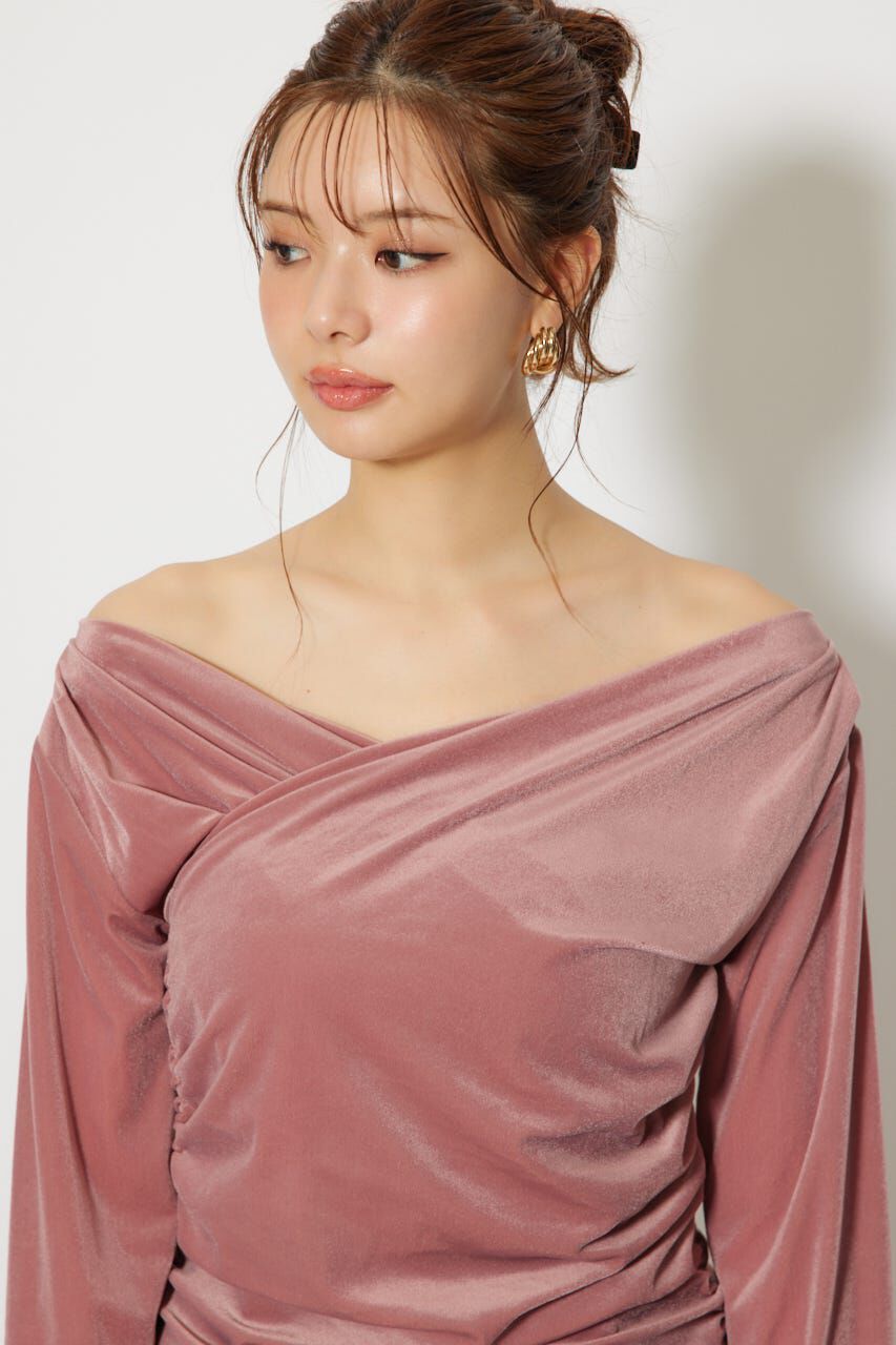 rienda「ソフティーカットオフショルトップス」|Tシャツ・カットソー|