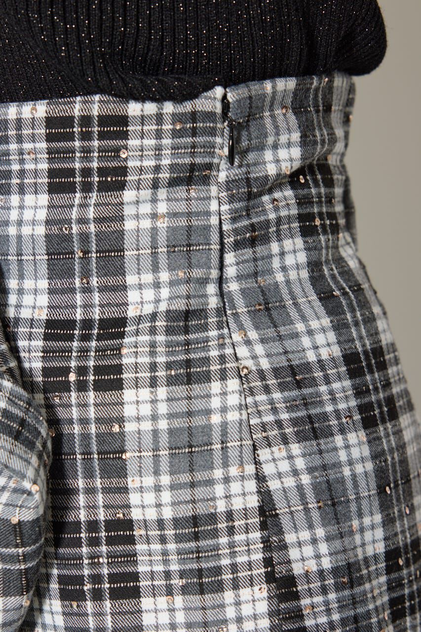 rienda「チェックフリルスリットスコートショートパンツ」|その他|