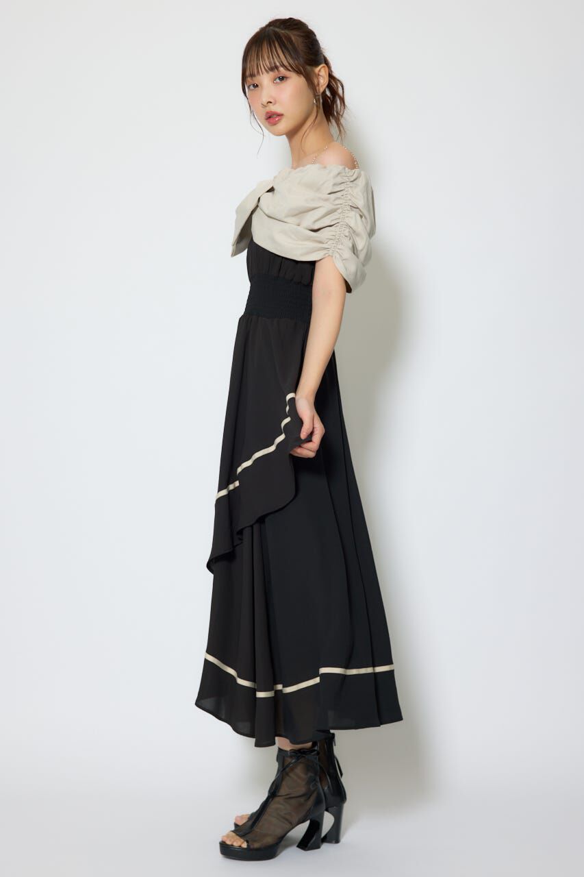 rienda「フロントビッグリボンフレアワンピース」|ワンピース|