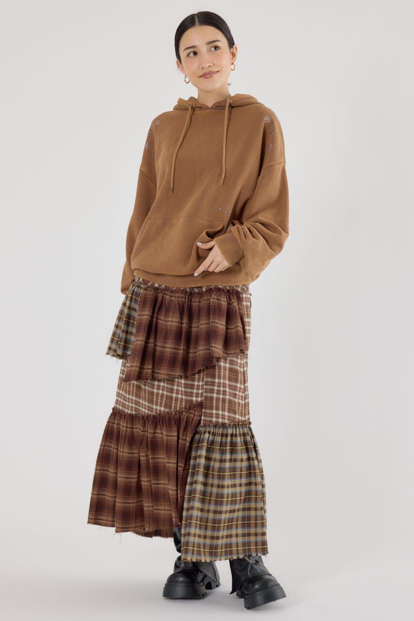 RODEO CROWNS「ランダムティアードチェックスカート」|スカート|