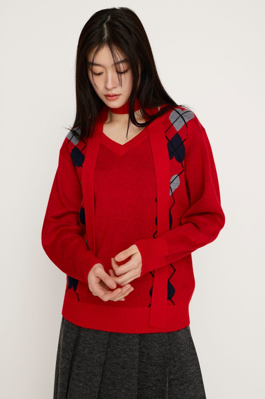 SLY「ARGYLE JQ トップス」|ニット・セーター|