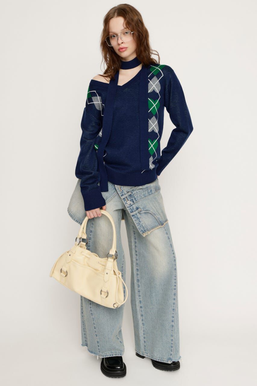 SLY「ARGYLE JQ トップス」|ニット・セーター|