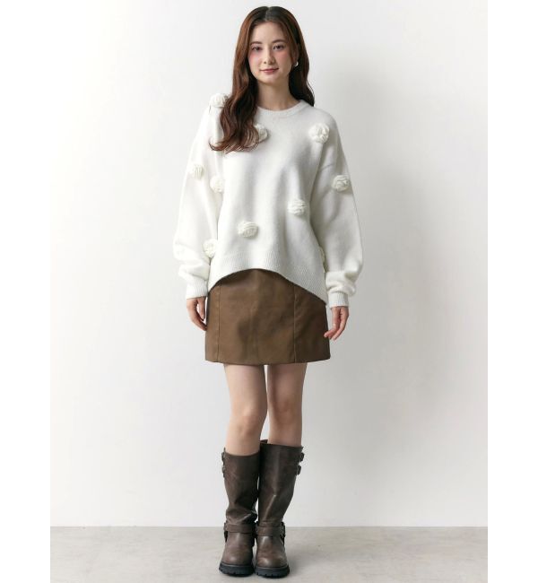 CALNAMUR「バラモチーフニット」|ニット・セーター|