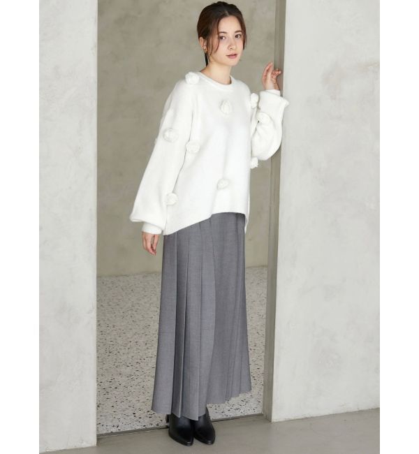 CALNAMUR「バラモチーフニット」|ニット・セーター|