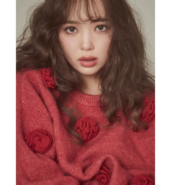 CALNAMUR「バラモチーフニット」|ニット・セーター|