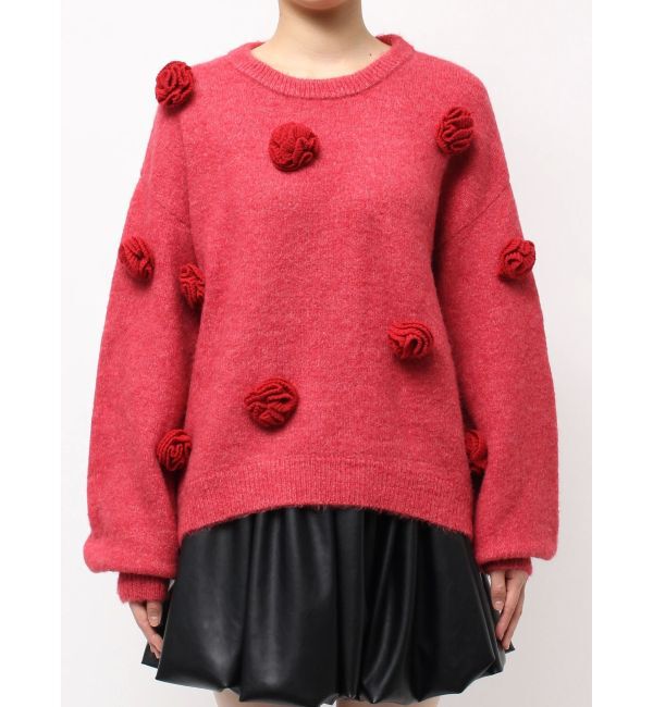 CALNAMUR「バラモチーフニット」|ニット・セーター|