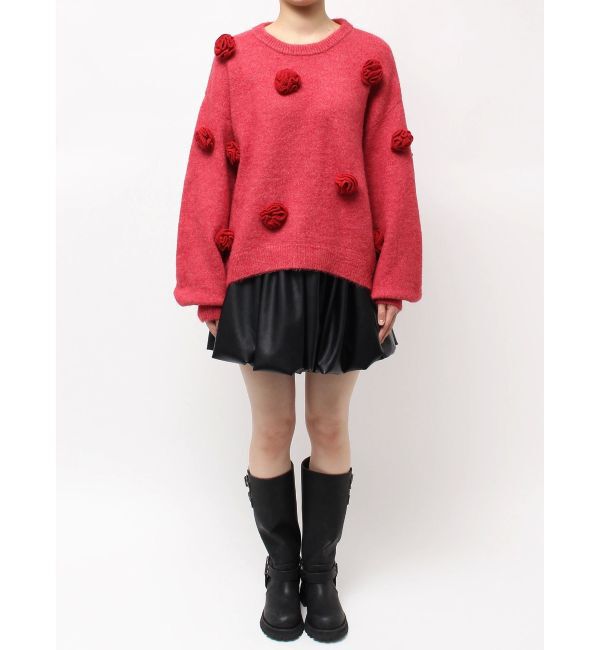 CALNAMUR「バラモチーフニット」|ニット・セーター|