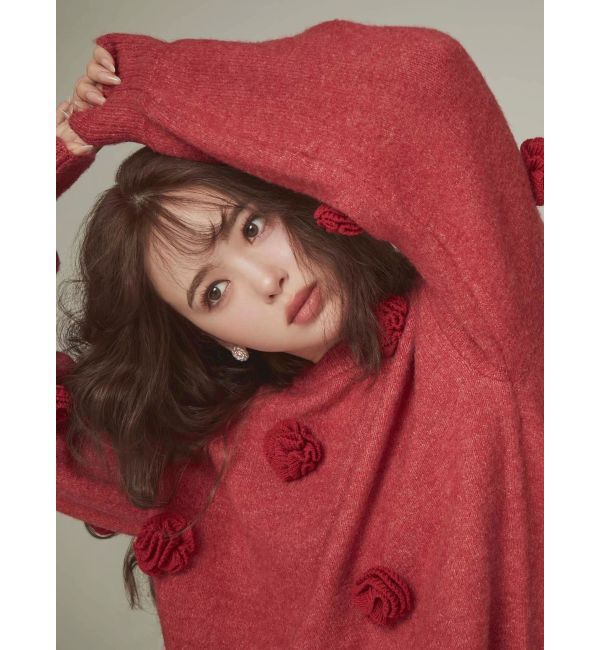 CALNAMUR「バラモチーフニット」|ニット・セーター|