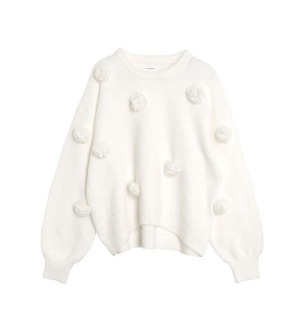 CALNAMUR「バラモチーフニット」|ニット・セーター|