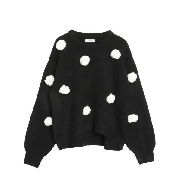 CALNAMUR「バラモチーフニット」|ニット・セーター|