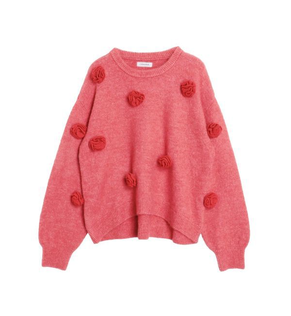 CALNAMUR「バラモチーフニット」|ニット・セーター|