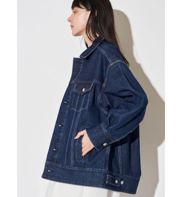 ELENDEEK「BACK FORM LOOSE DENIM JK」|デニムジャケット|