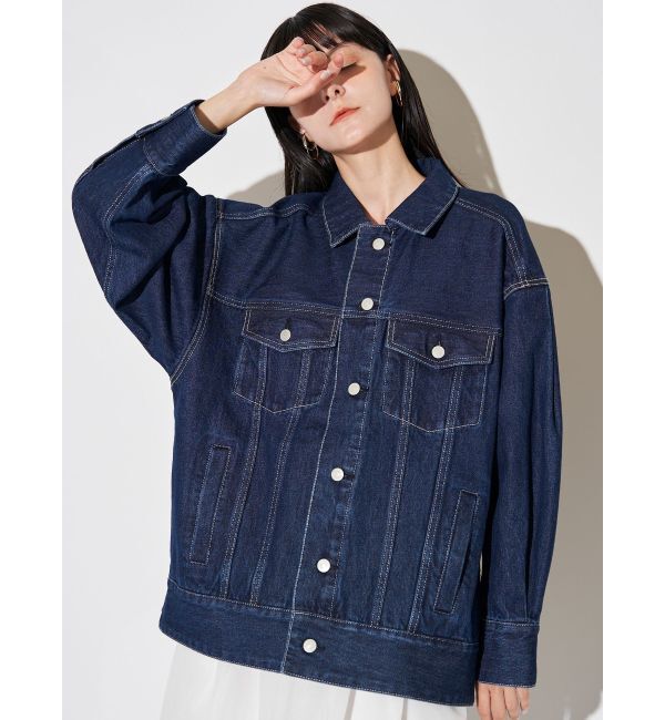 ELENDEEK「BACK FORM LOOSE DENIM JK」|デニムジャケット|