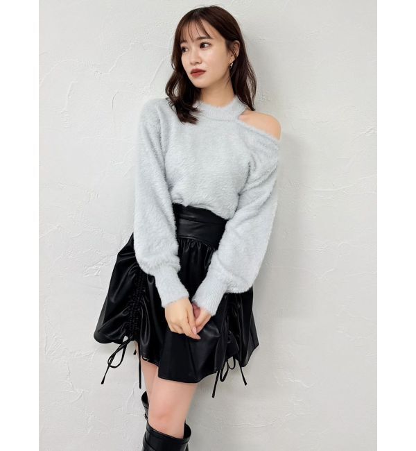 dazzlin「ワンショルミニシャギーニットトップス」|ニット・セーター|