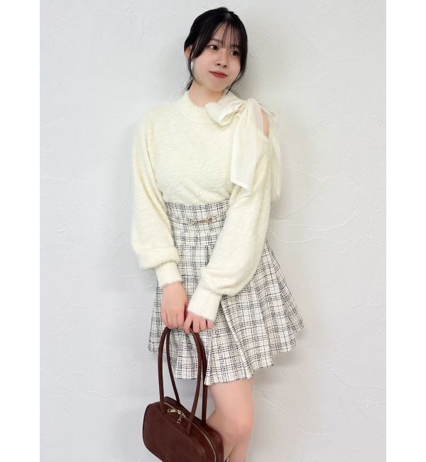 dazzlin「ワンショルミニシャギーニットトップス」|ニット・セーター|