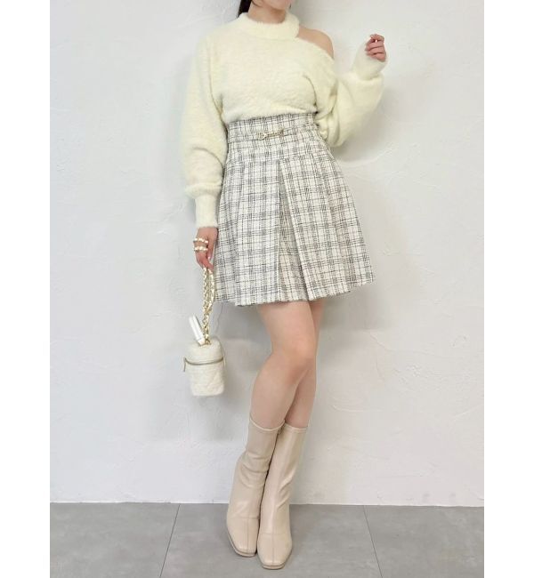 dazzlin「ワンショルミニシャギーニットトップス」|ニット・セーター|