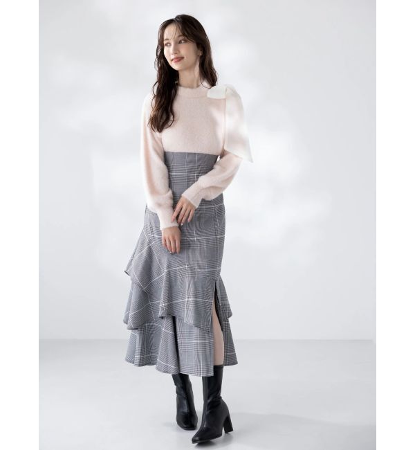 dazzlin「ワンショルミニシャギーニットトップス」|ニット・セーター|