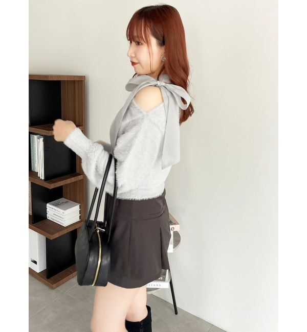 dazzlin「ワンショルミニシャギーニットトップス」|ニット・セーター|