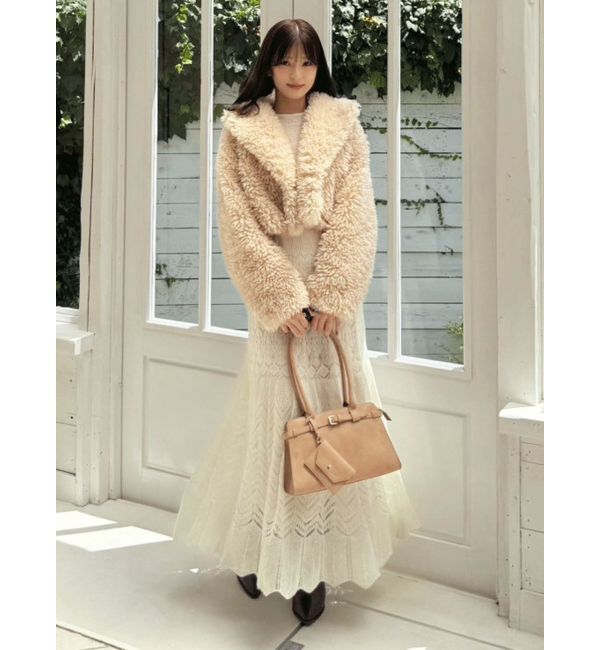 MERCURYDUO「モヘヤニットスカシアミワンピース」|ワンピース|