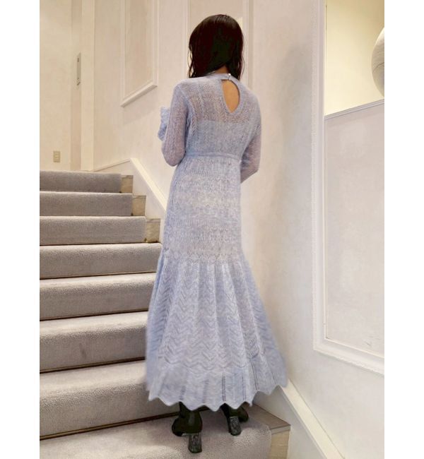 MERCURYDUO「モヘヤニットスカシアミワンピース」|ワンピース|