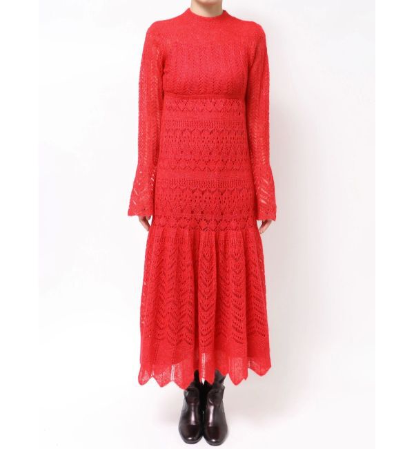 MERCURYDUO「モヘヤニットスカシアミワンピース」|ワンピース|