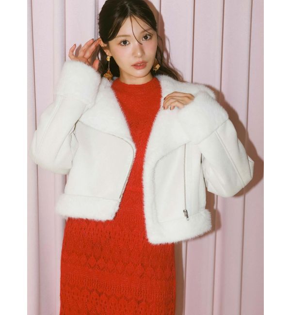 MERCURYDUO「モヘヤニットスカシアミワンピース」|ワンピース|