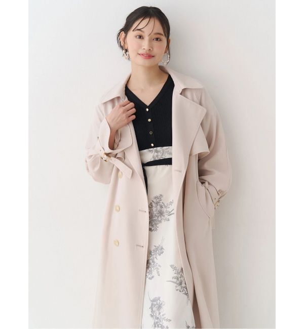 MERCURYDUO「ブーケ花柄ニットドッキングワンピース」|ワンピース|