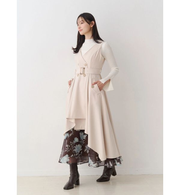 MERCURYDUO「【セットアップ着用可】トレンチライクジャンスカ」|ワンピース|