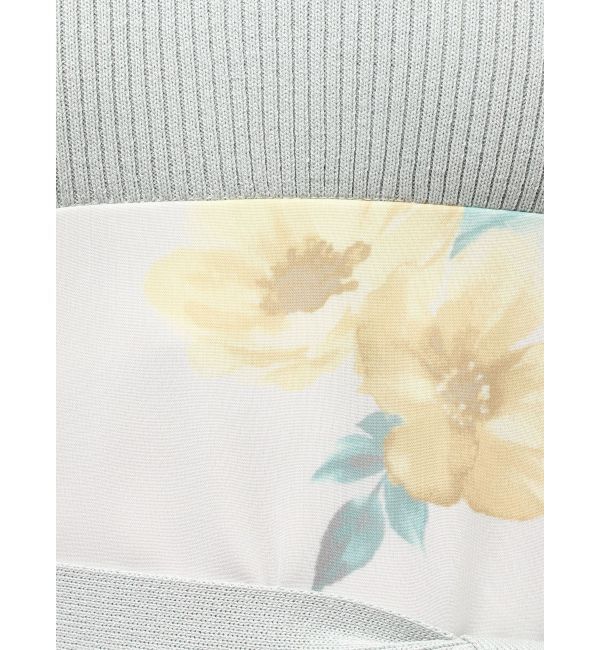 MERCURYDUO「花柄ドッキングハーフスリーブワンピース」|ワンピース|