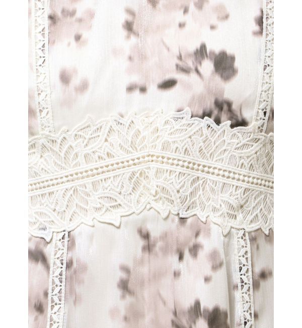 MERCURYDUO「シャイニープリントレースブロッキングワンピース」|ワンピース|