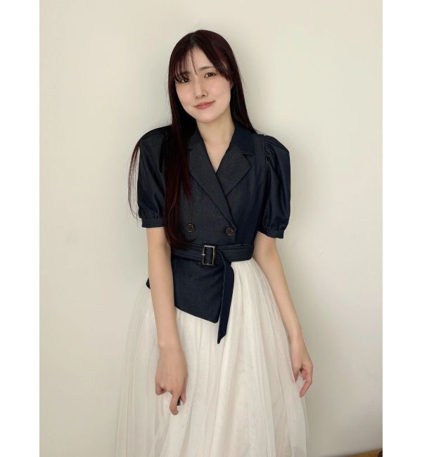 MERCURYDUO「ジャケットドッキングワンピース」|ワンピース|