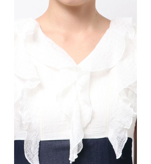 MERCURYDUO「2WAYラッフルブラウスドッキングワンピース」|ワンピース|