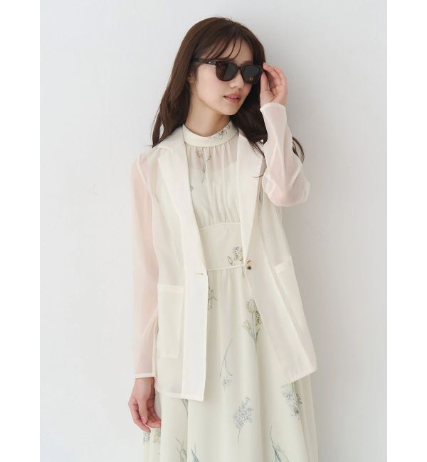 MERCURYDUO「花柄バックレースアップワンピース」|ワンピース|