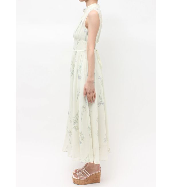 MERCURYDUO「花柄バックレースアップワンピース」|ワンピース|