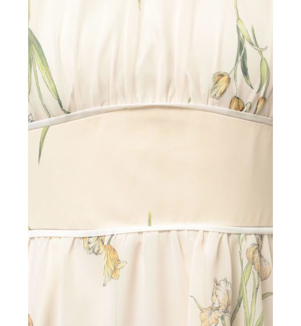 MERCURYDUO「花柄バックレースアップワンピース」|ワンピース|