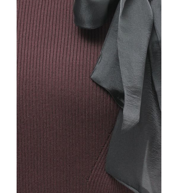 MERCURYDUO「ワンショルリボンティアードニットワンピース」|ワンピース|