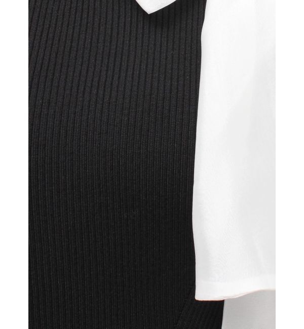 MERCURYDUO「ワンショルリボンティアードニットワンピース」|ワンピース|