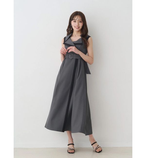 MERCURYDUO「バイカラートレンチフレアワンピース」|ワンピース|