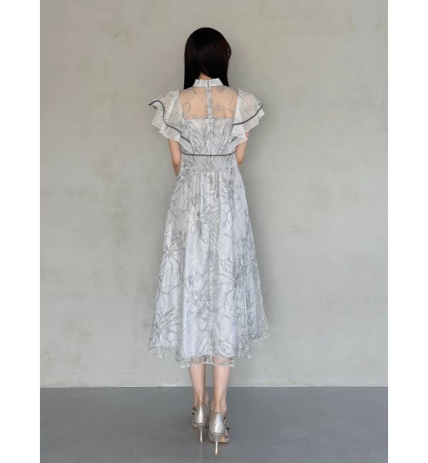 MERCURYDUO「エンブロイダリーラッフルワンピース」|ワンピース|