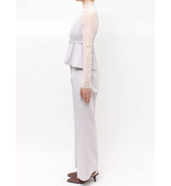 MERCURYDUO「ペプラムビスチェパンツセットアップ」|オールインワン|