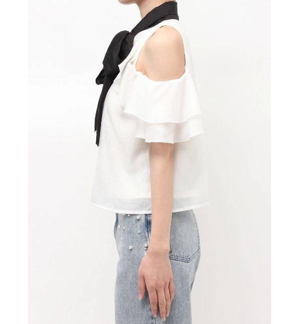 MERCURYDUO「アメスリラッフルボウタイブラウス」|シャツ・ブラウス|