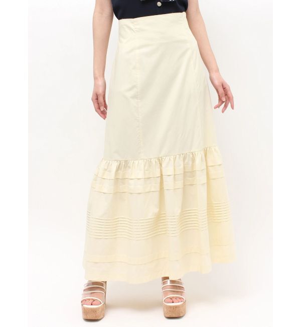 MERCURYDUO「タックティアードスカート」|スカート|イエロー